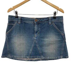 Personal Identity‎ Denim Skirt Womens Juniors 11 Blue Jean Cotton Y2K 90s Grunge